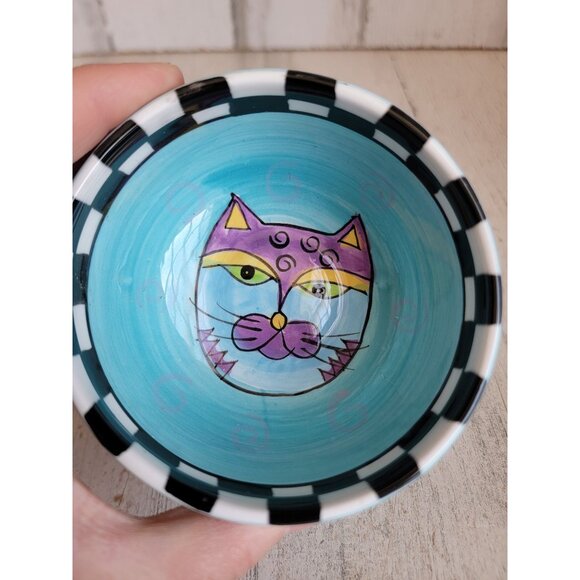 Milson Louis miniature cat Bowl Pottery home decor figure - Picture 2 of 6